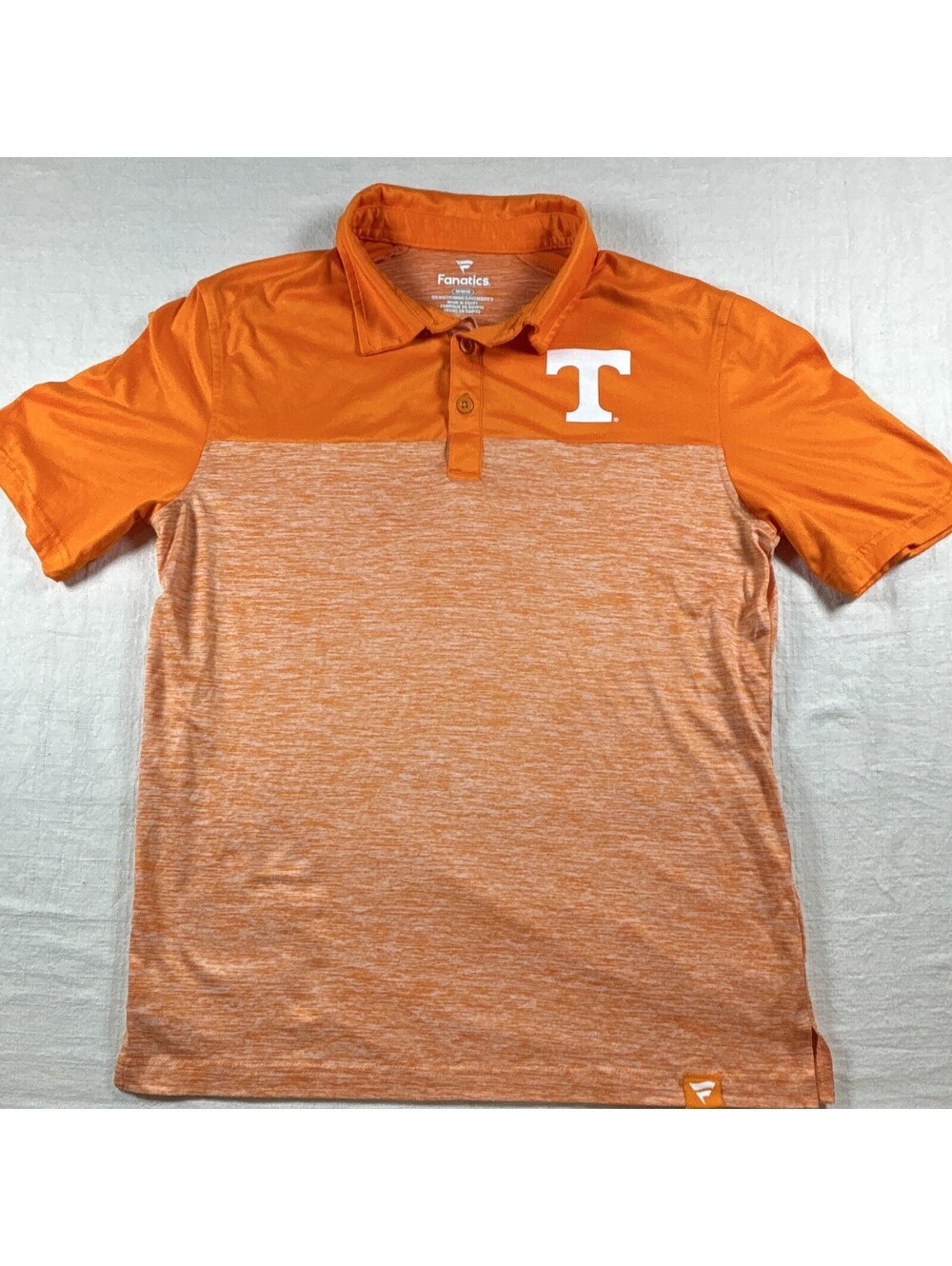 Fanatics Tennessee Volunteers Polo Shirt Mens M Orange White NCAA